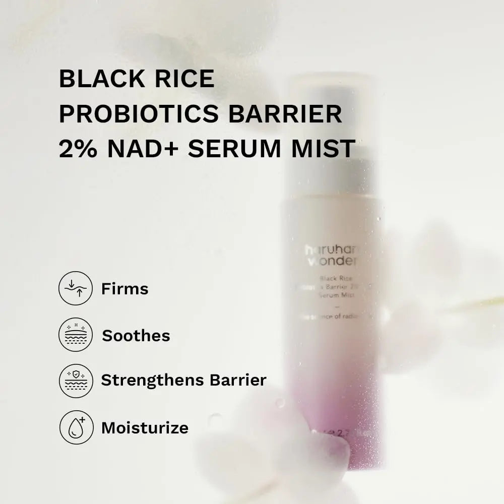 Haruharu Wonder Black Rice Probiotics Barrier NAD+ Serum Mist at Casa de Ella Mexico