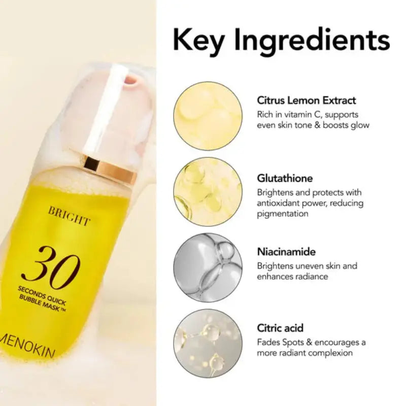 MENOKIN 30 Seconds Quick Bubble Mask BRIGHT at Casa de Ella Mexico