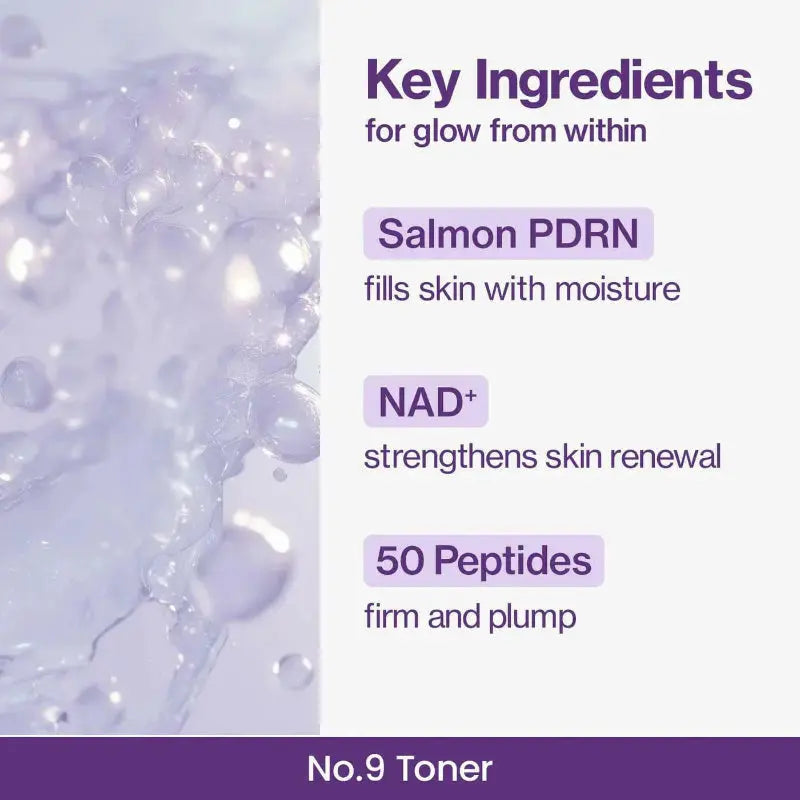 Numbuzin No.9 NAD+ PDRN Glow Boosting Toner at Casa de Ella Mexico