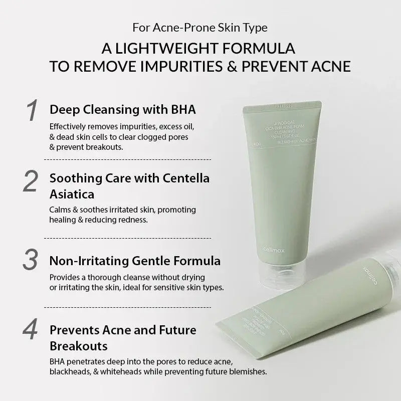 celimax Ji Woo Gae Cica BHA Acne Foam Cleansing at Casa de Ella Mexico