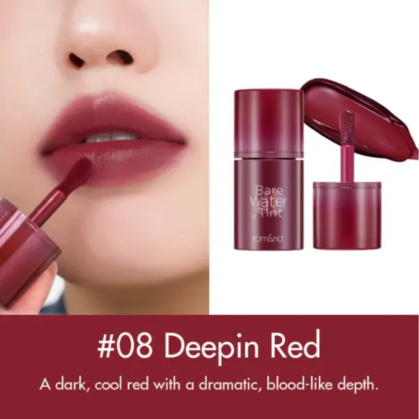 rom_nd_BARE_WATER_TINT_Casa_de_Ella_Mexico_lip_tint_coreano_en_08.DEEPIN RED