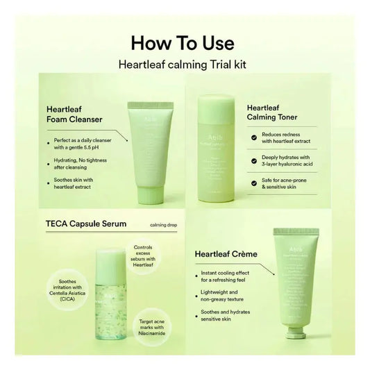 Abib HEARTLEAF CALMING TRIAL KIT at Casa de Ella Mexico