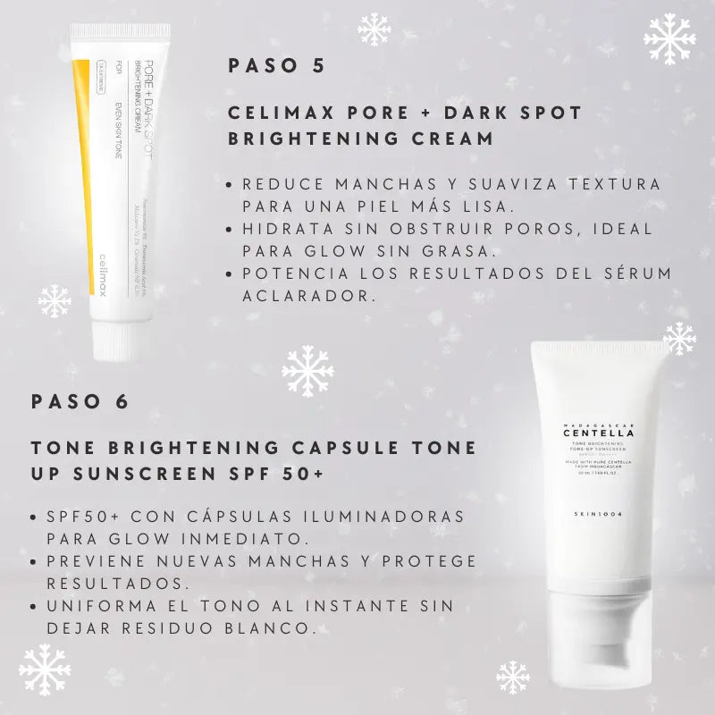 BRIGHTENING BOOST BUNDLE - K BEAUTY RUTINA COMPLETA - PARA PIEL CON MANCHAS - CASA DE ELLA MEXICO