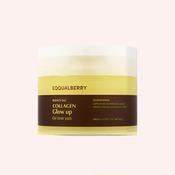 Collagen Glow Up Gel Toner Pads de Eqqualberry @ CASA DE ELLA MEXICO | TONER PADS CON GLUTATHIONE & COLLAGEN