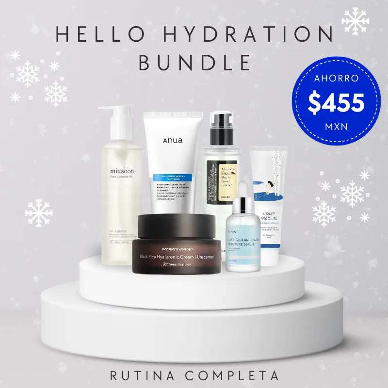 HELLO HYDRATION - RUTINA COMPLETA - K BEAUTY - PIEL SECO - CASA DE ELLA MEXICO