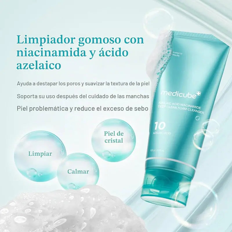 MEDICUBE AZELAIC ACID NIACINAMIDE DEEP CLEAN FOAM CLEANSER AT CASA DE ELLA MEXICO