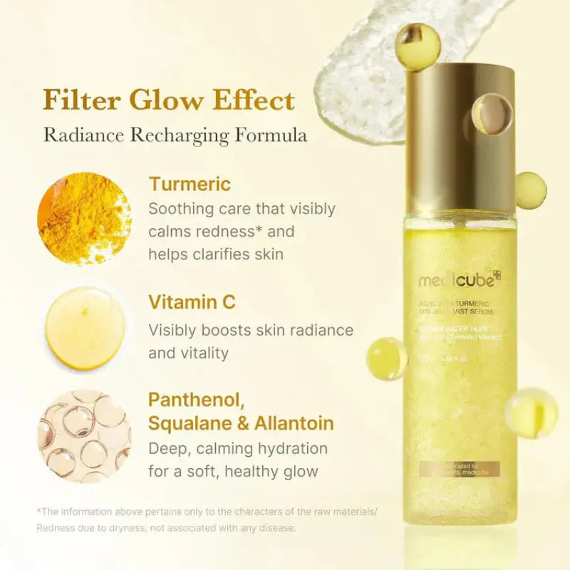 MEDICUBE KOJIC ACID TURMERIC VITA JELLY MIST SERUM AT CASA DE ELLA MEXICO