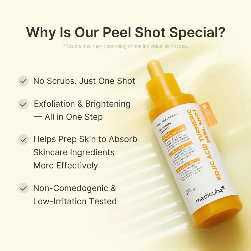 Medicube KOJIC ACID TURMERIC PEEL SHOT - 80ML at Casa de Ella Mexico