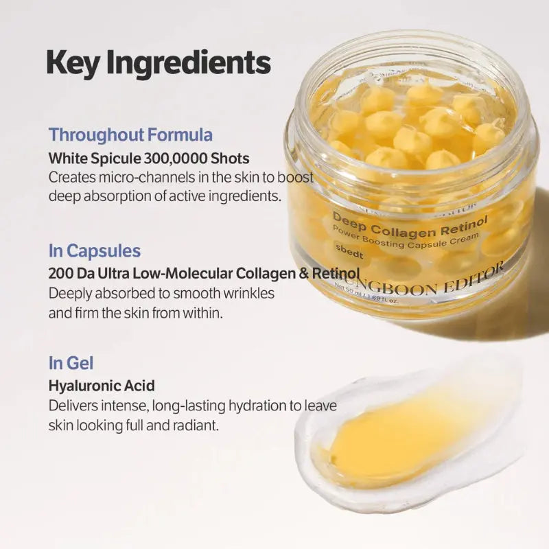 Sungboon Editor DEEP COLLAGEN RETINOL POWER BOOSTING CAPSULE CREAM at Casa de Ella Mexico