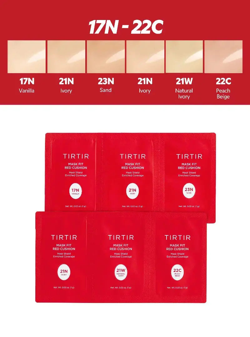 TIRTIR Mask Fit Red Cushion 3 Shade Trial Kit at Casa de Ella Mexico