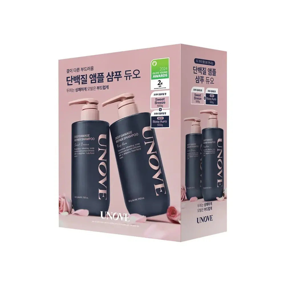 UNOVE Deep Damage Repair Shampoo Duo – Rosy Aura & Sweet Breeze at Casa de Ella Mexico