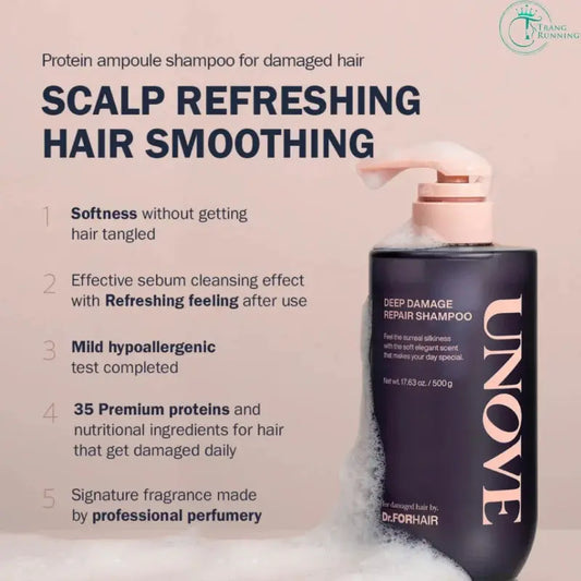 UNOVE Deep Damage Repair Shampoo – Rosy Aura at Casa de Ella Mexico