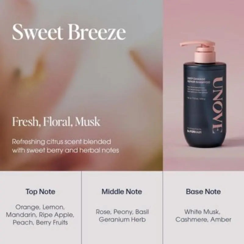 UNOVE Deep Damage Repair Shampoo – Sweet Breeze at Casa de Ella Mexico